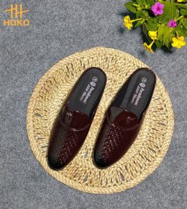 Embossed Velvet Half Shoe